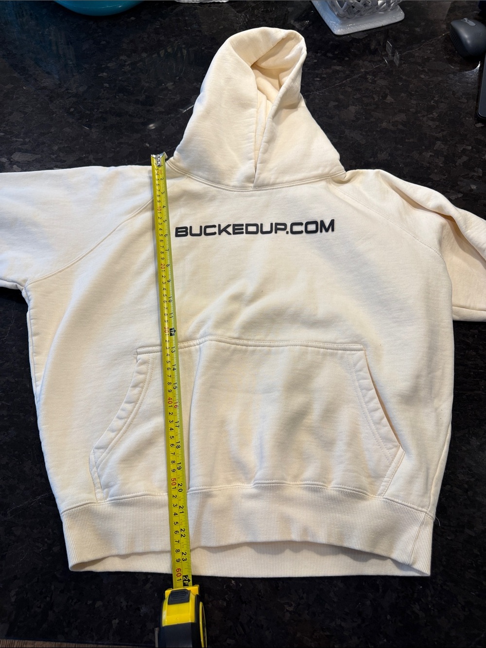 BuckedUp Kids Cream Hoodie with Front Pocket